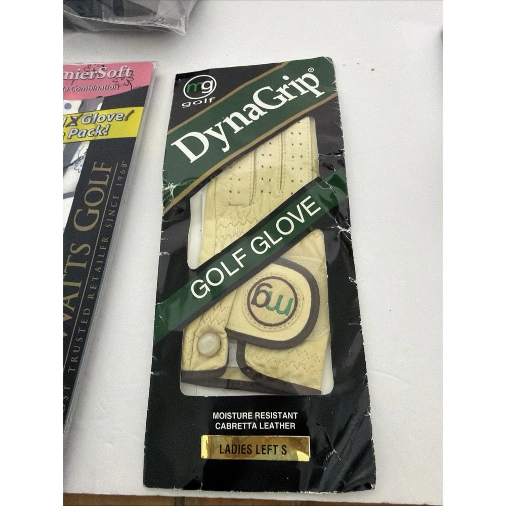 2 MG Golf DynaGrip Elite Womens Premium Left Sm All-Cabretta Leather Golf Glove